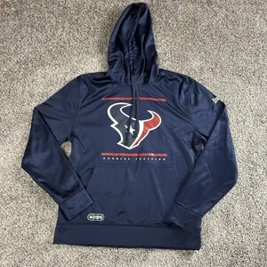 Houston Texans Hoodie Mens Medium Blue NFL‎ Combine Training New Era Pullover